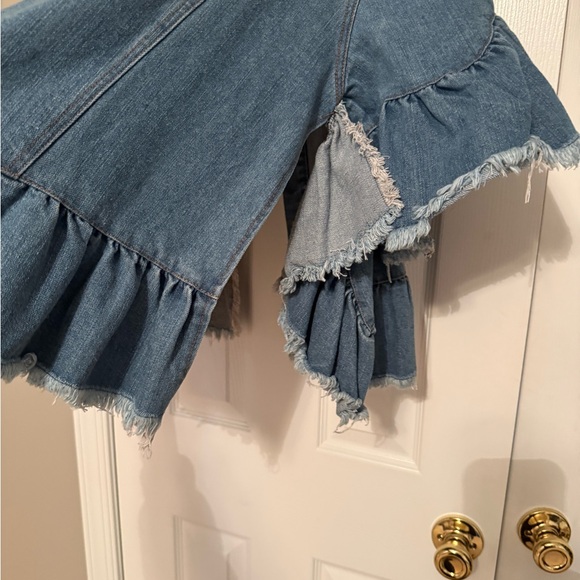 TOV Denim Ruffle Jacket - Picture 4 of 9